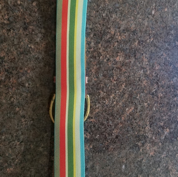 FOSSIL Striped Elastic Belt Medium Leather - Picture 4 of 5